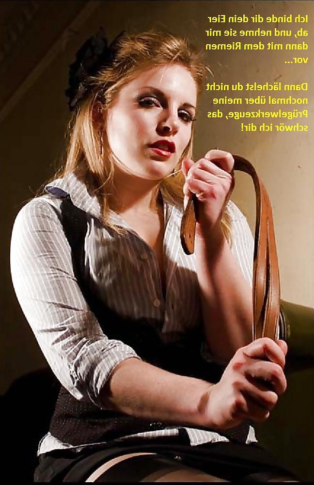 8P Femdom captions german classical domination edition