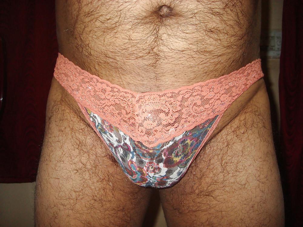15P Me and chubby wife in panties.