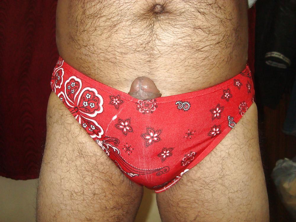 15P Me and chubby wife in panties.