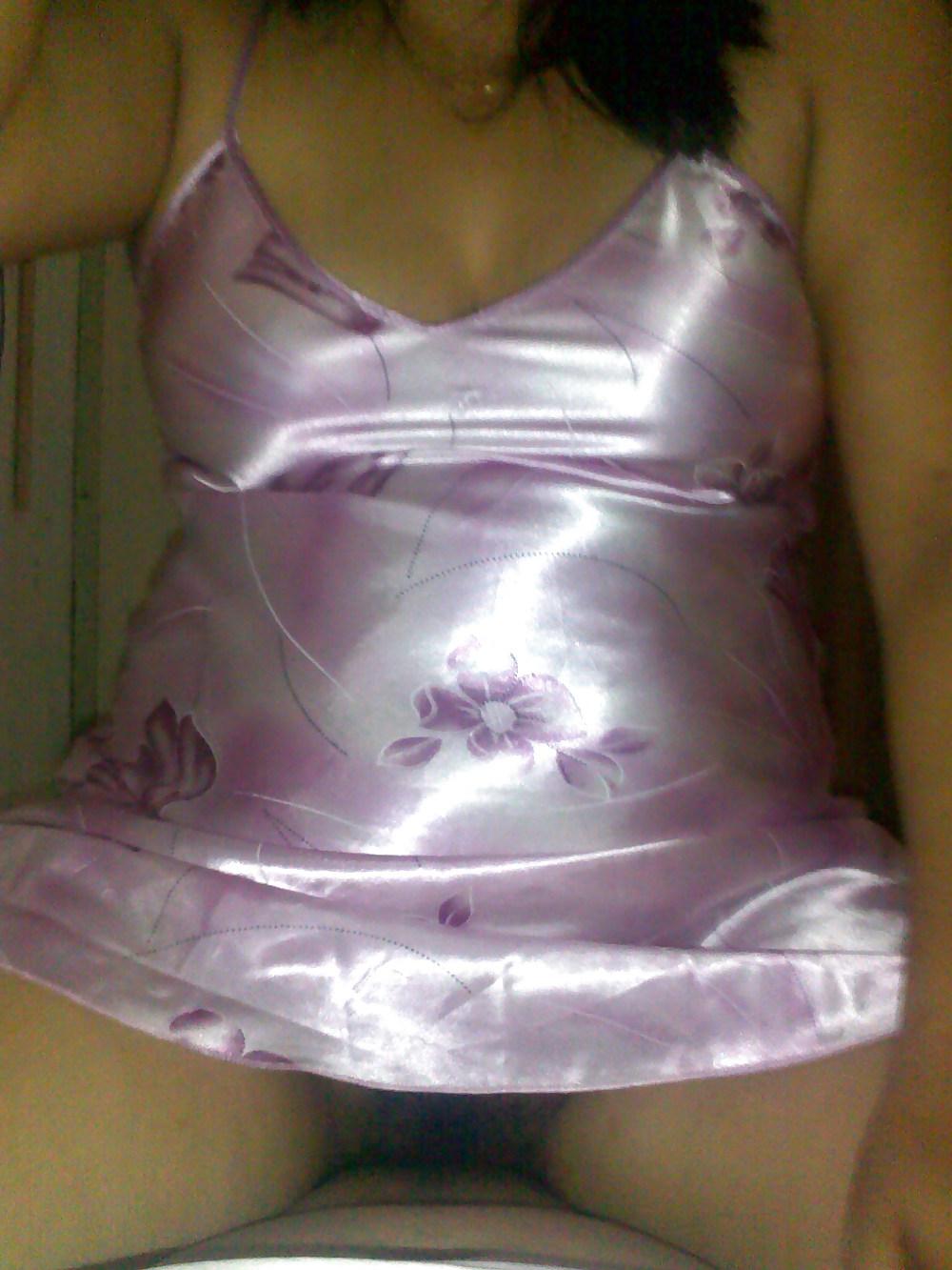 14P Gaun tidur satin