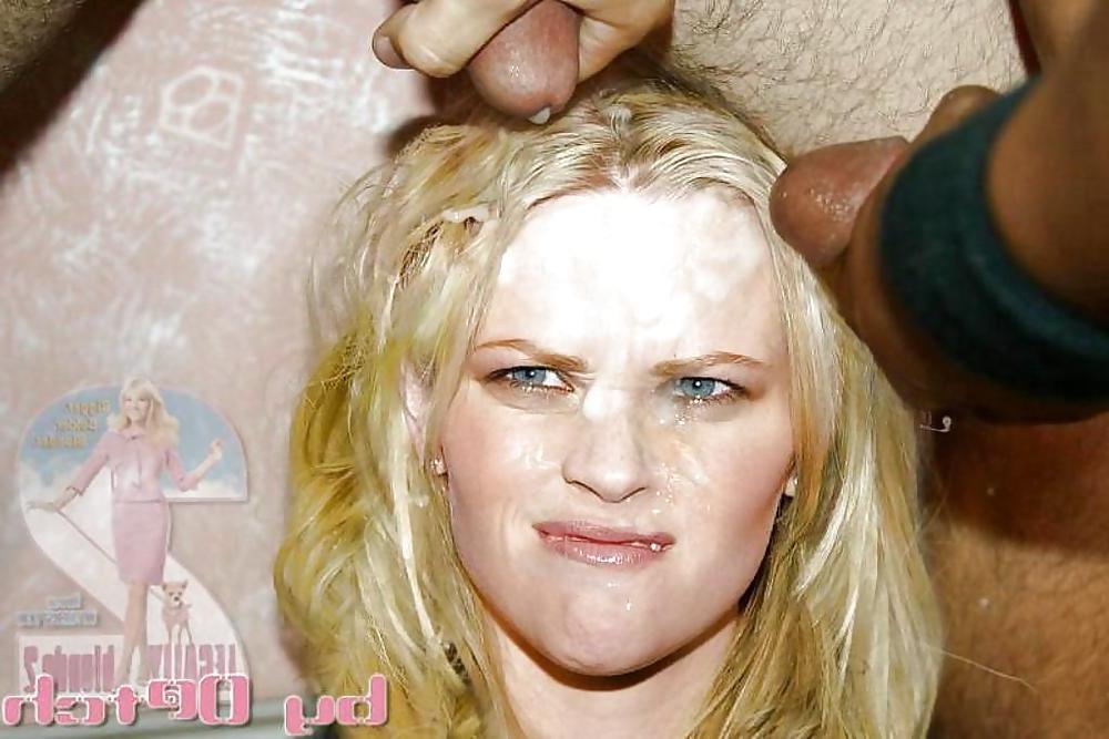 7P Reese Witherspoon - Black Cocks & Dildos (Interracial Fakes)