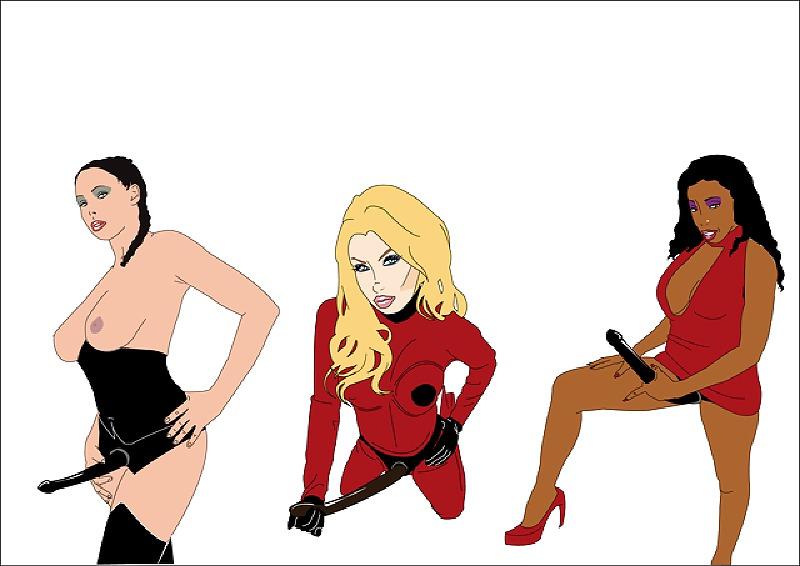 14P Some drawing artworks collected (the femdom part)