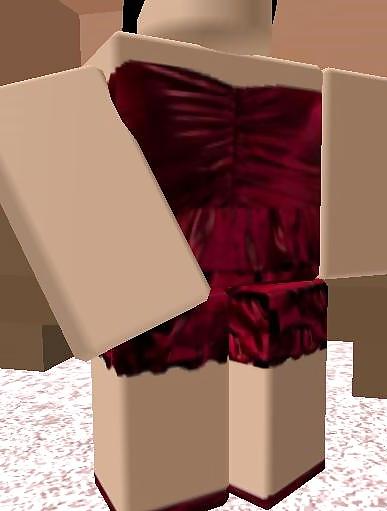 8P Red Satin Party Dress