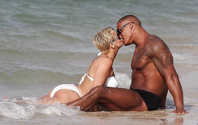 5P K Katona Interracial Beach Kissing