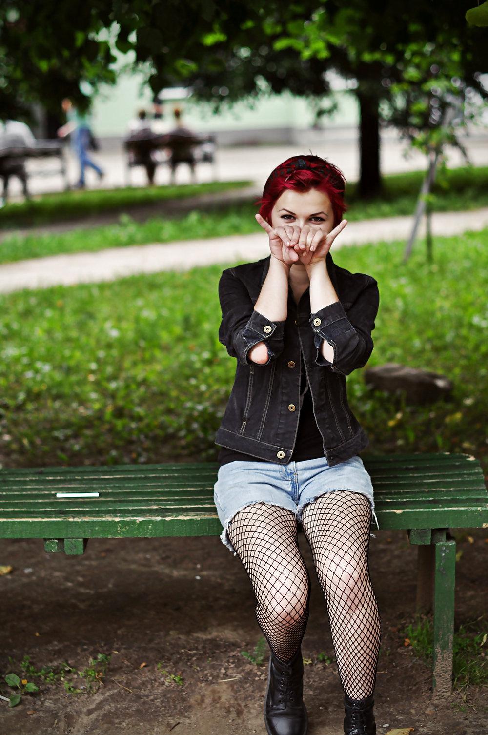 25P Teens in nylons and shorts