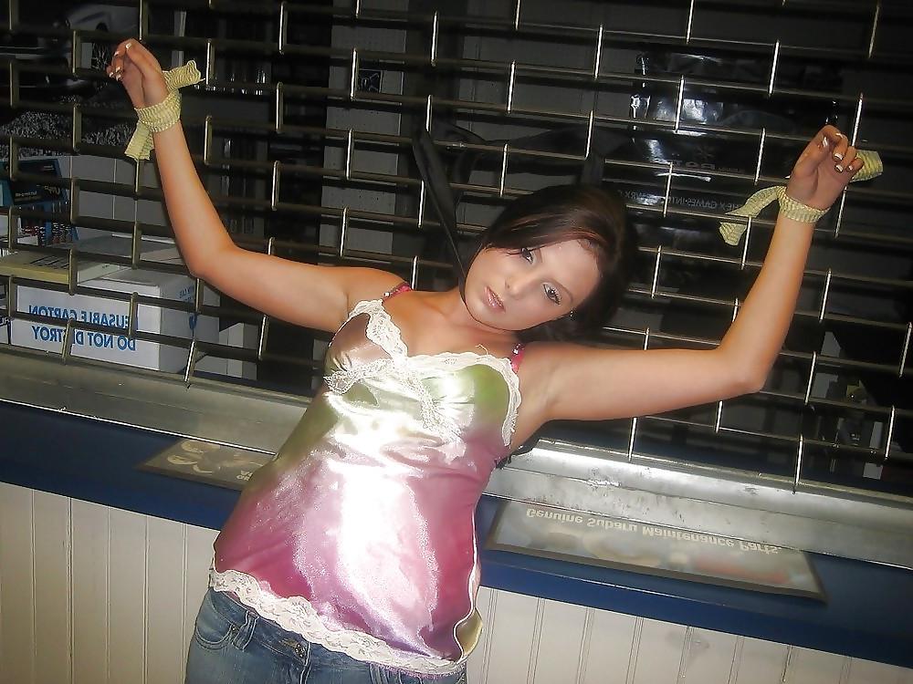 25P Girl in Satin blouse, shirt and other satin clothing