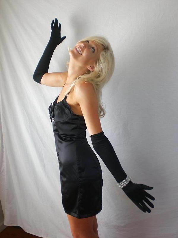 25P Girl in Satin blouse, shirt and other satin clothing