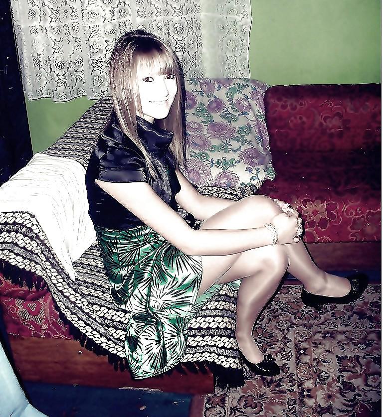 25P Girl in Satin blouse, shirt and other satin clothing