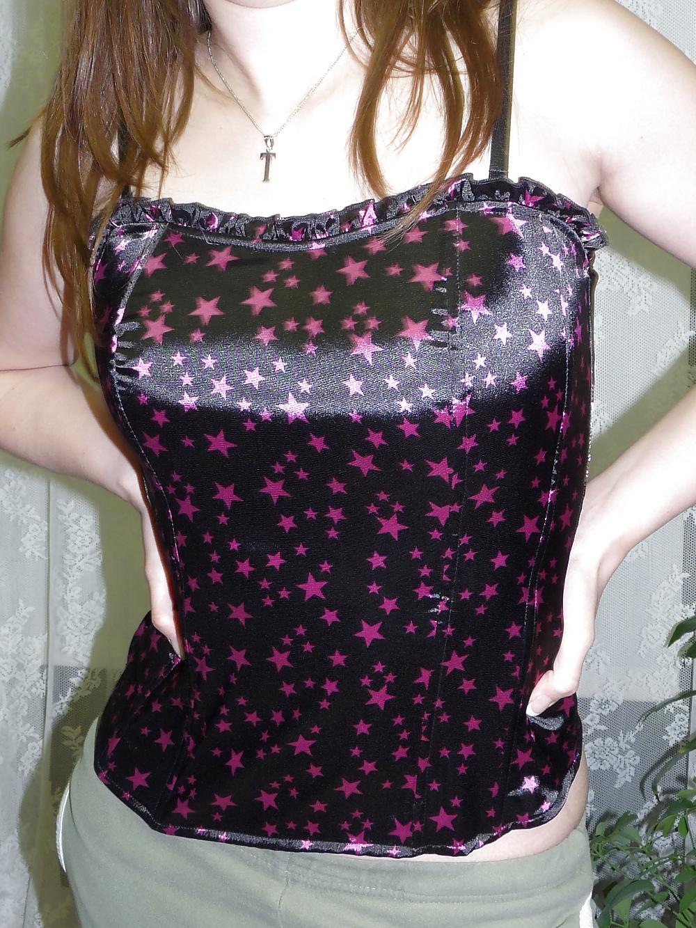 6P Wifes black pink heart silk satin shiny corsage