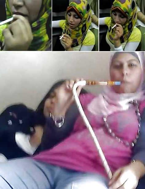 25P Smoking- hijab niqab jilbab arab 