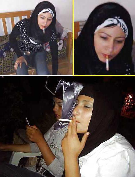 25P Smoking- hijab niqab jilbab arab 