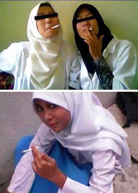 25P Smoking- hijab niqab jilbab arab 
