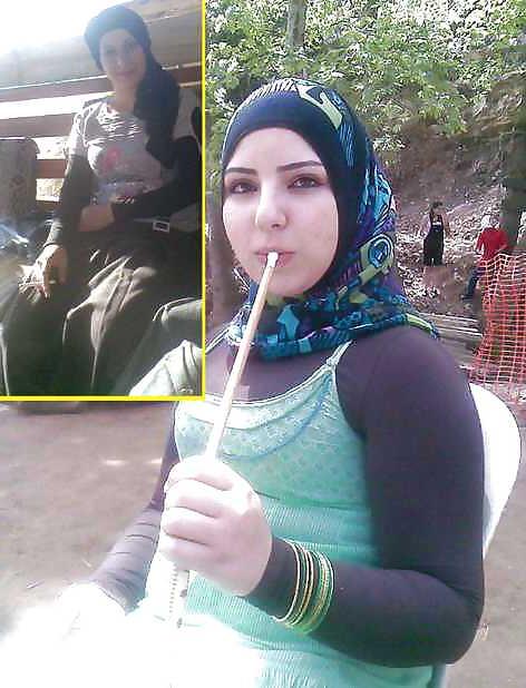 25P Smoking- hijab niqab jilbab arab 