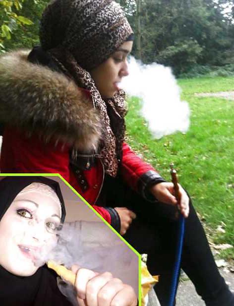 25P Smoking- hijab niqab jilbab arab 