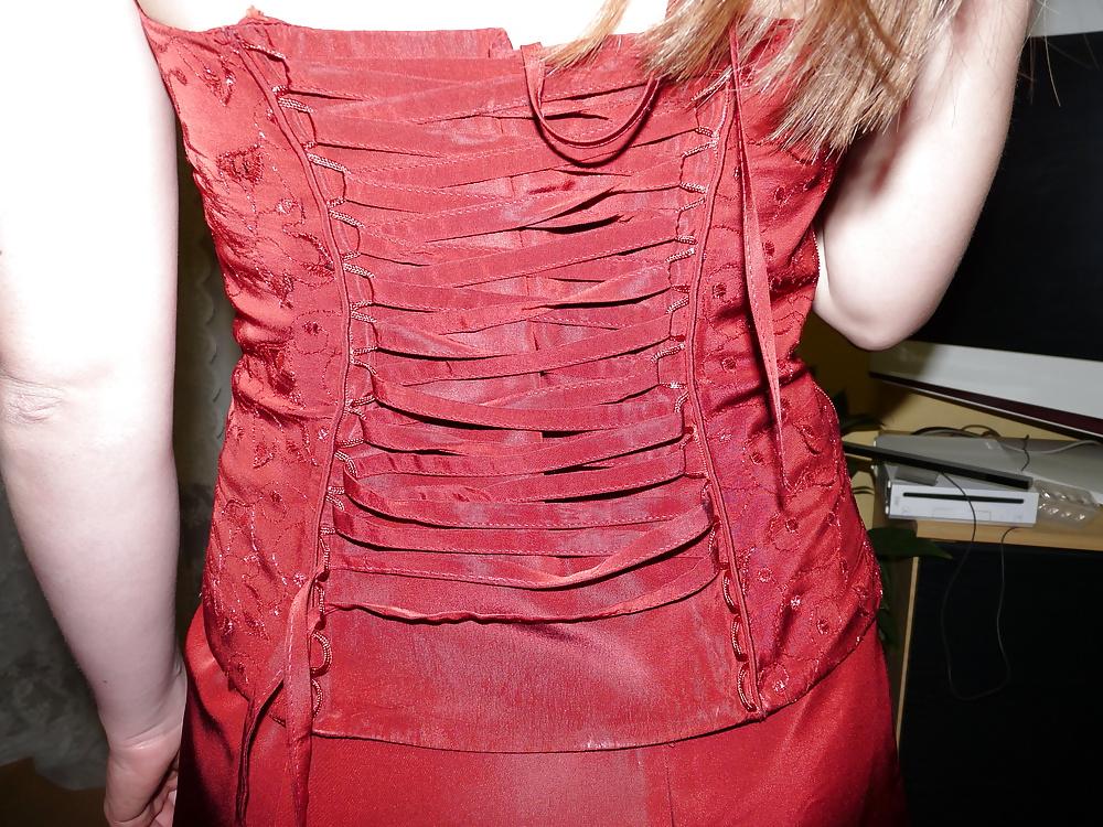 20P Wifes 5 silk satin shiny corsagen corsets