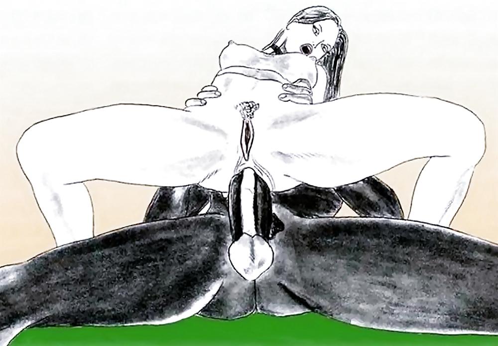 25P Drawn Hits - Toon Tits: Interracial Sex Life