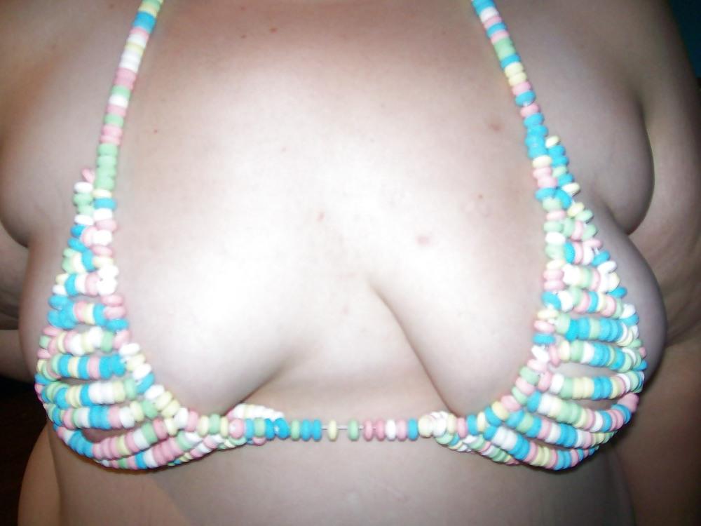 5P More of my BBW wife with itty bitty saggy titties