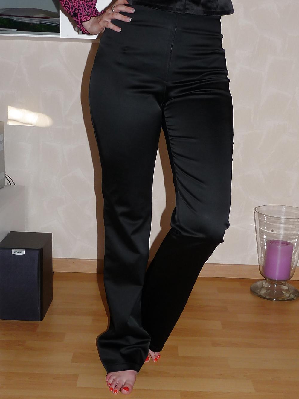10P Wifes Xtrem satin silky shiny wetlook pants