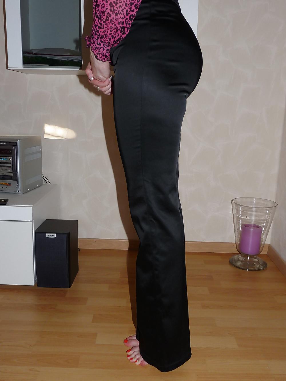 10P Wifes Xtrem satin silky shiny wetlook pants