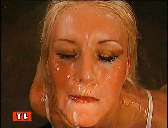 25P Blond bukkake