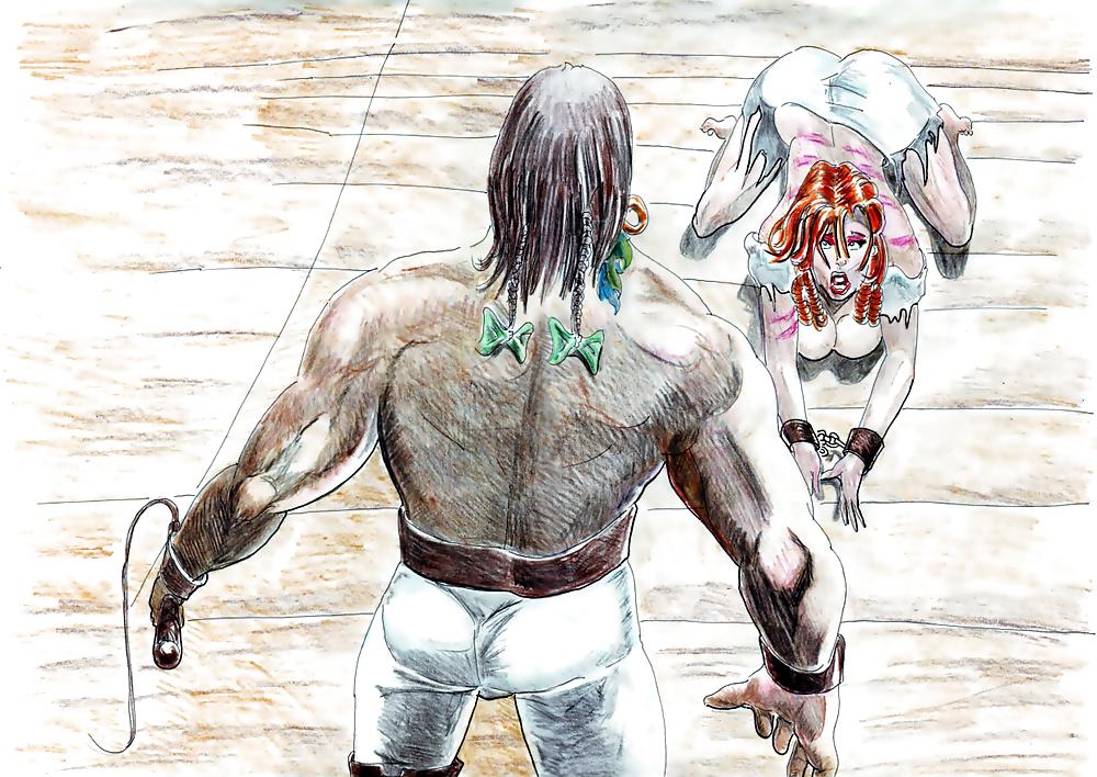 25P Harvey Kurtz loves to whip women in his BDSM drawings
