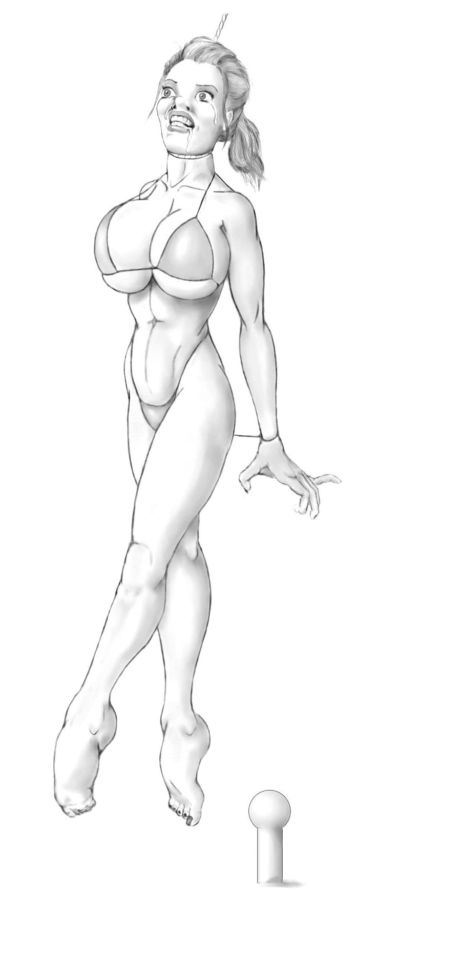 21P WrCarr crafts BDSM drawings of huge titty women in bondage