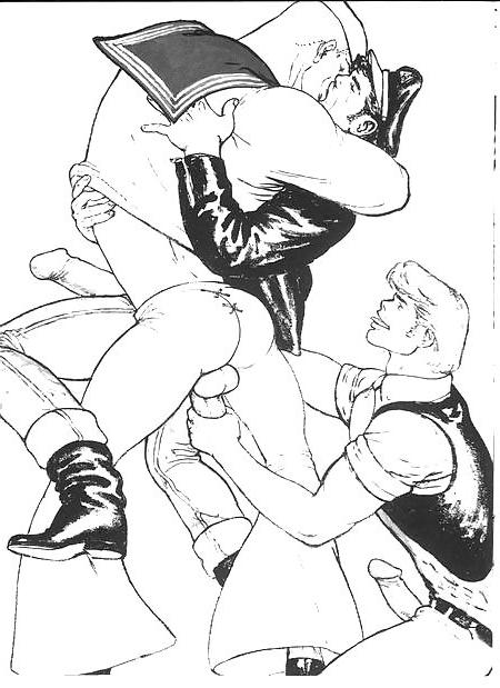 21P Tearoom Orgy  by Tom of Finland