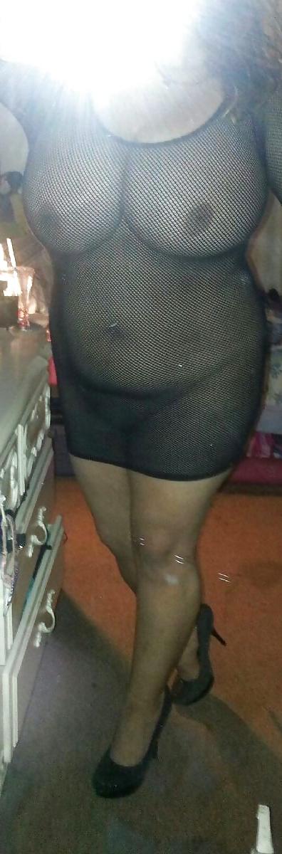 7P Lace and Fishnet Dress