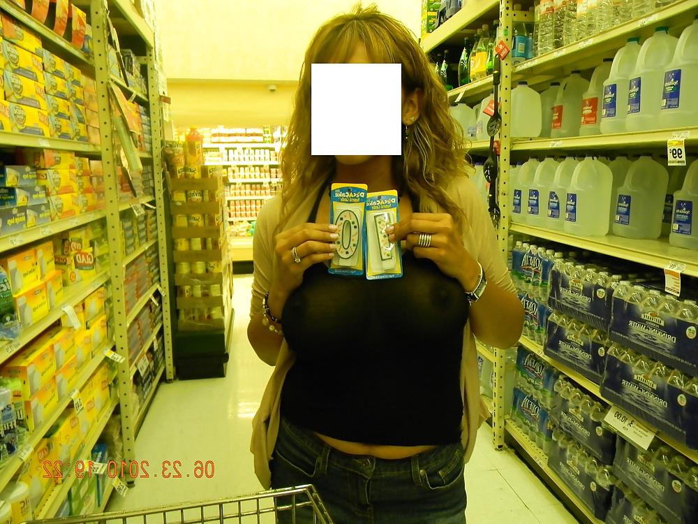 6P NINA latina public flashing sheer shirt at market