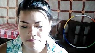 15P Chubby Asian skyping