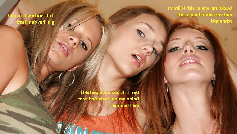 11P Femdom captions german teamwork edition