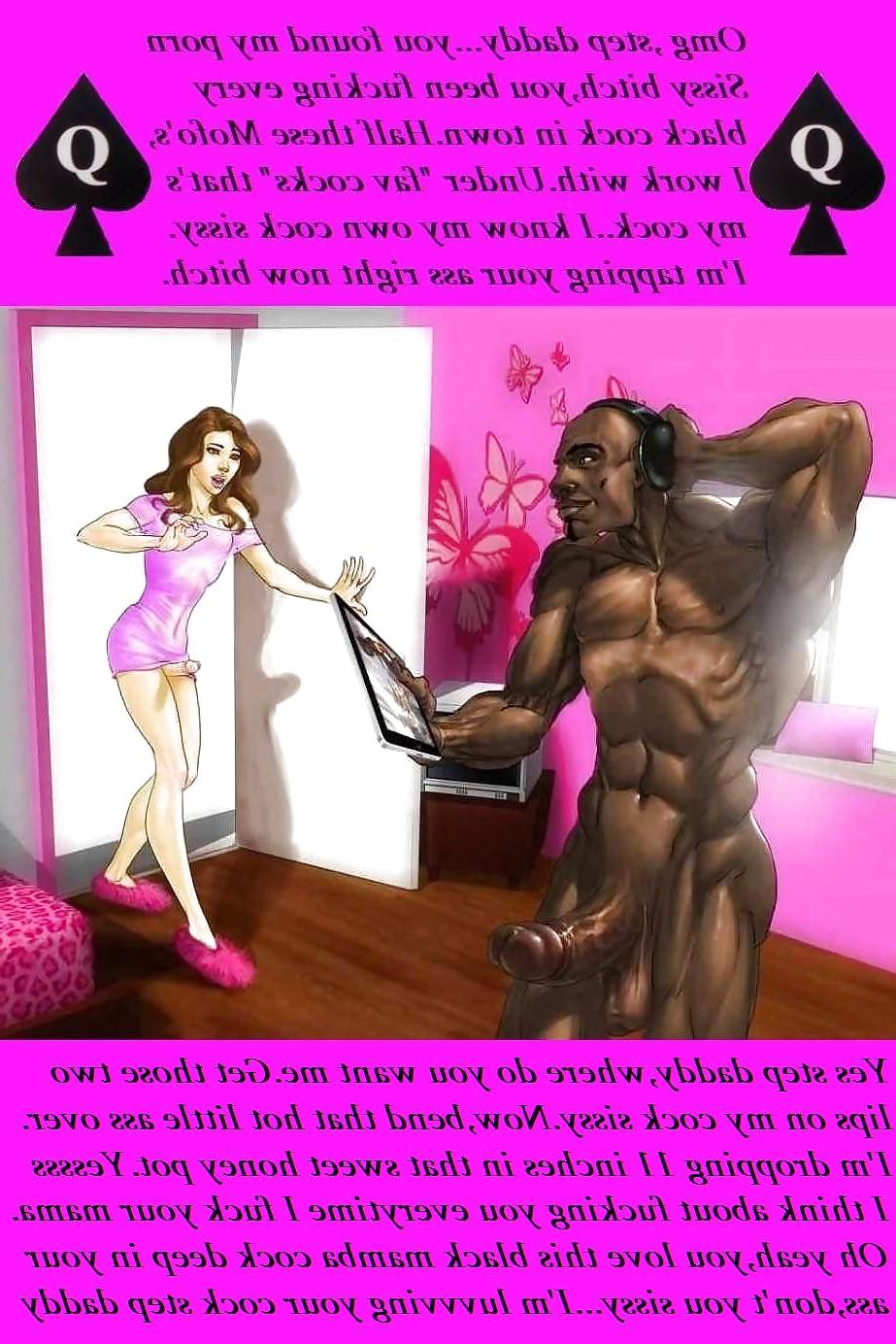15P Interracial Captions: BBC's training their Sissys 4