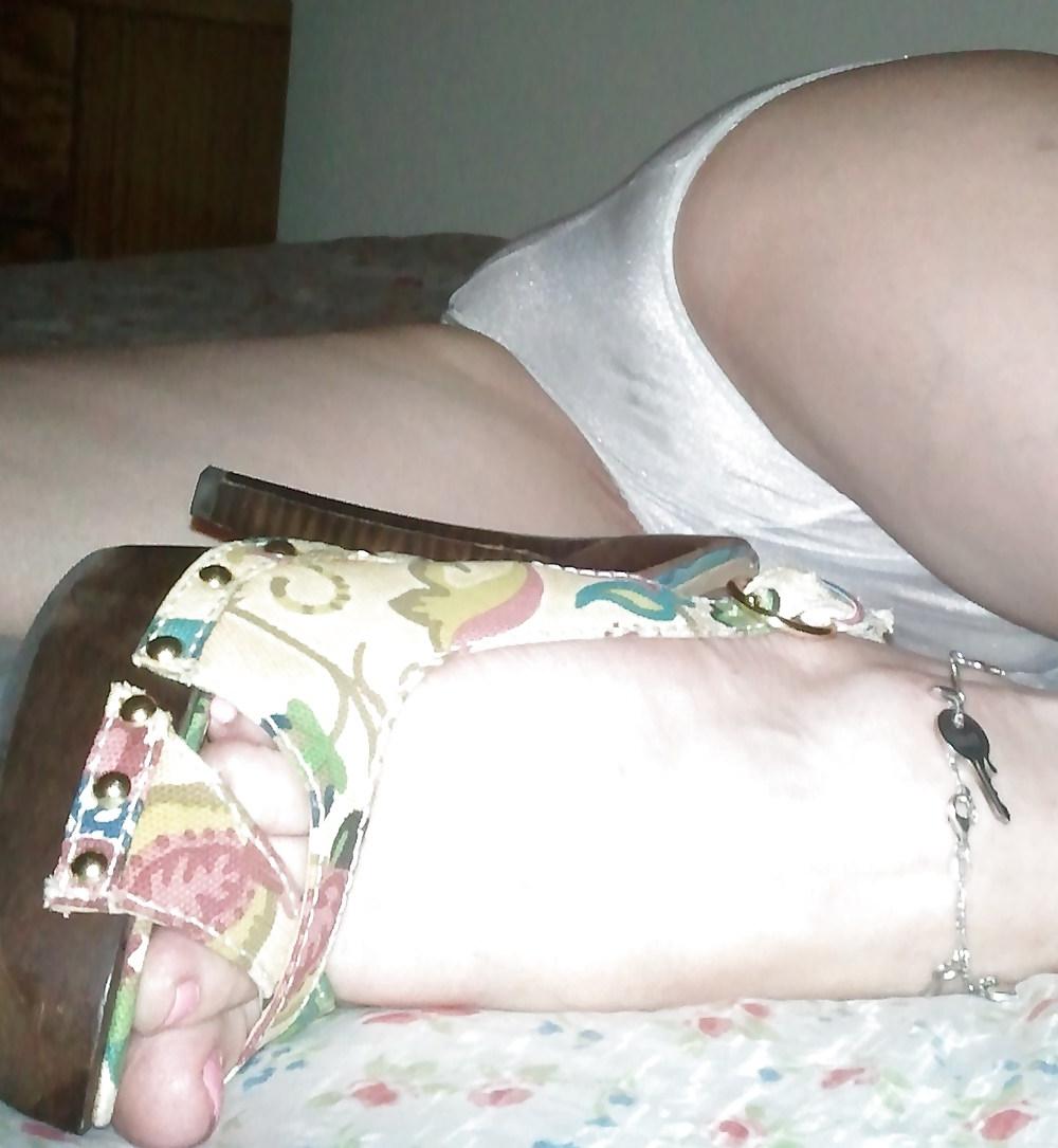 24P Red satin polka dots and nylon panties