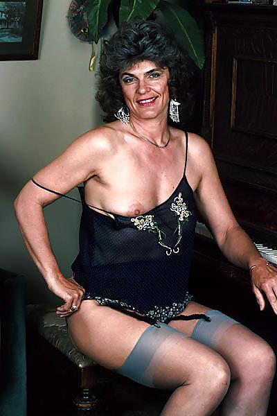 25P Horny hairy stocking grannies