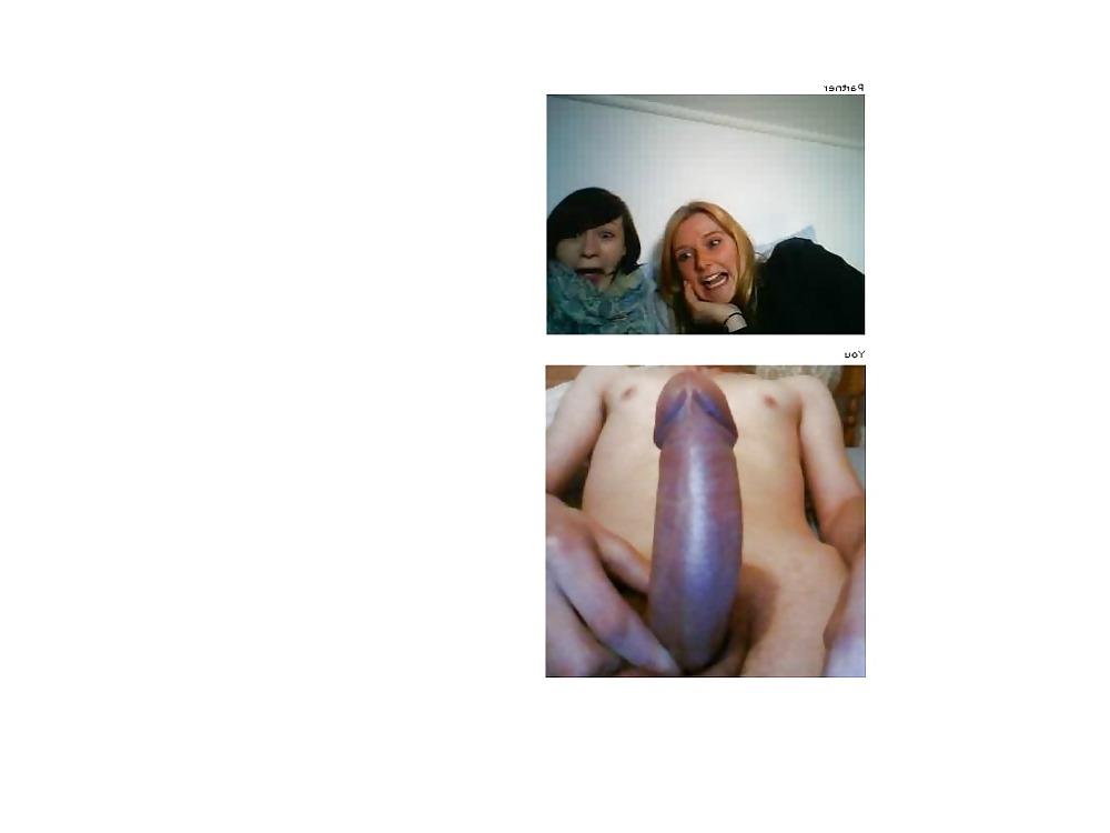 24P Reaction to my cock on webcam