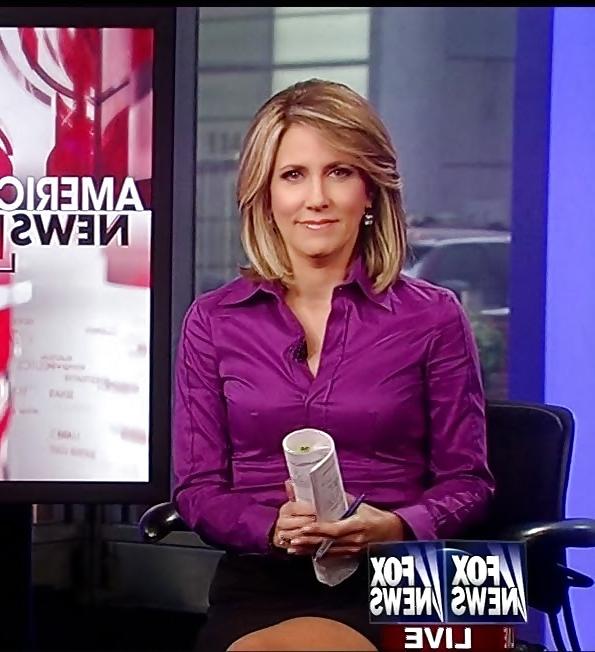 4P Alisyn Camerota - Purple Satin Blouse
