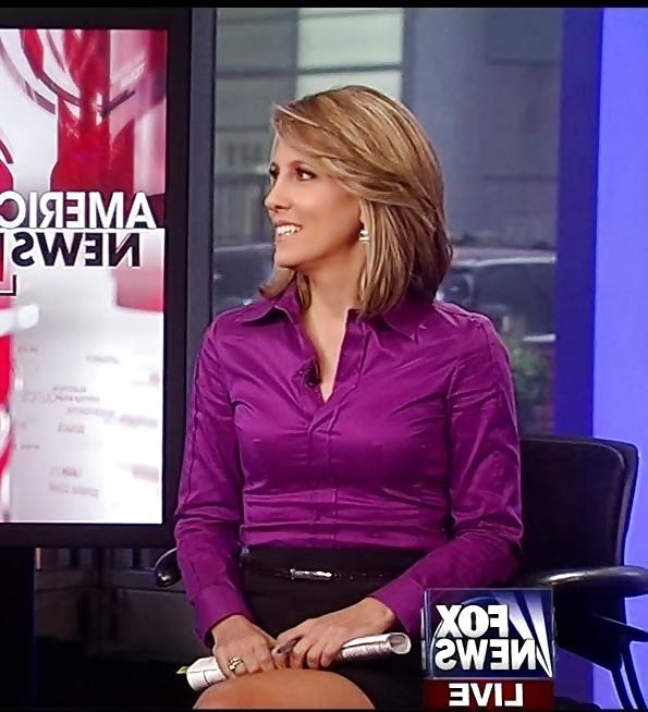 4P Alisyn Camerota - Purple Satin Blouse