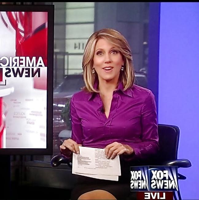 4P Alisyn Camerota - Purple Satin Blouse