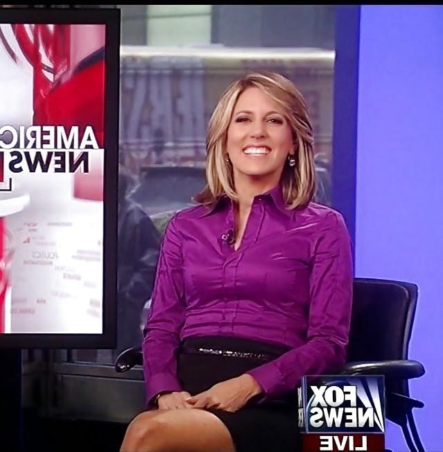 4P Alisyn Camerota - Purple Satin Blouse