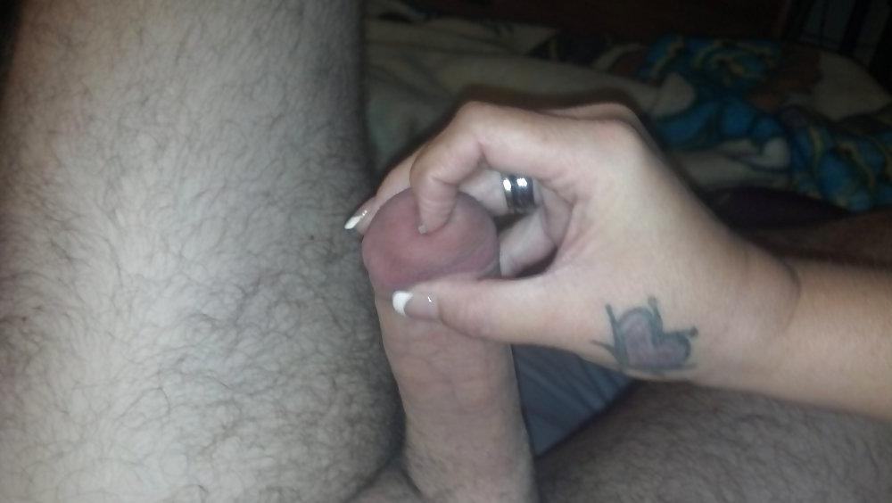 9P Pulling on my cock