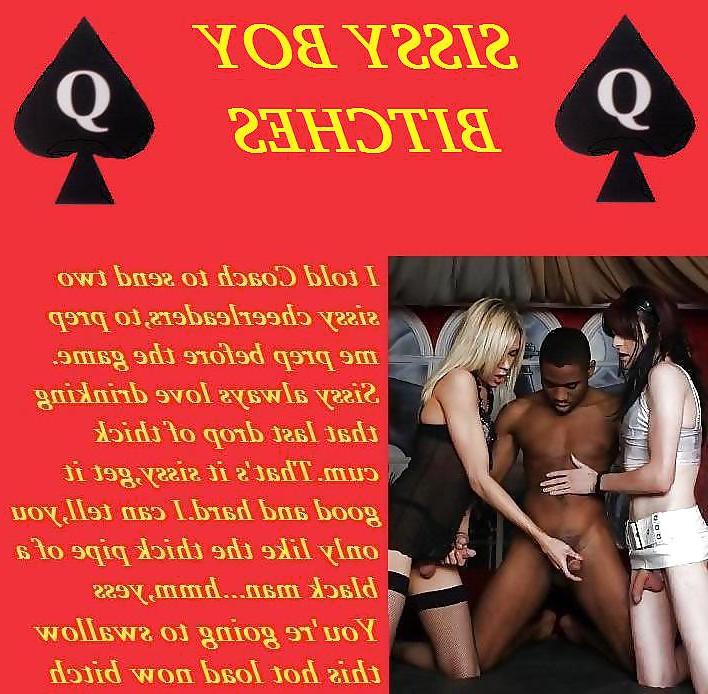 15P Interracial Captions: Sissy's being trained by BBC 3