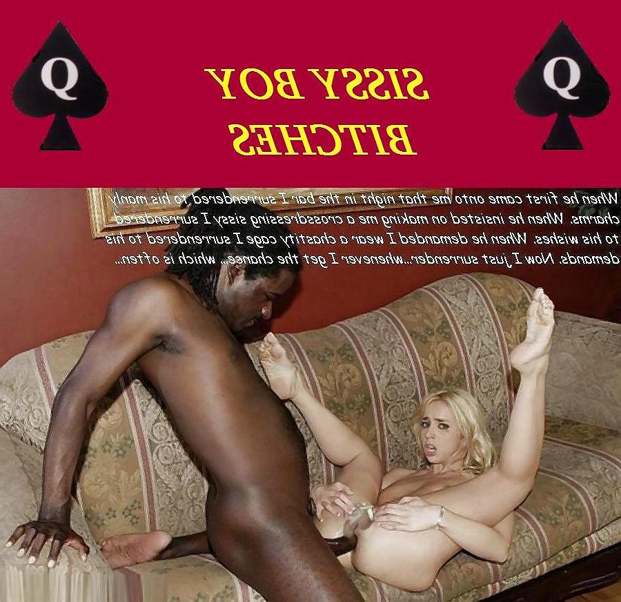 15P Interracial Captions: Sissy's being trained by BBC 3