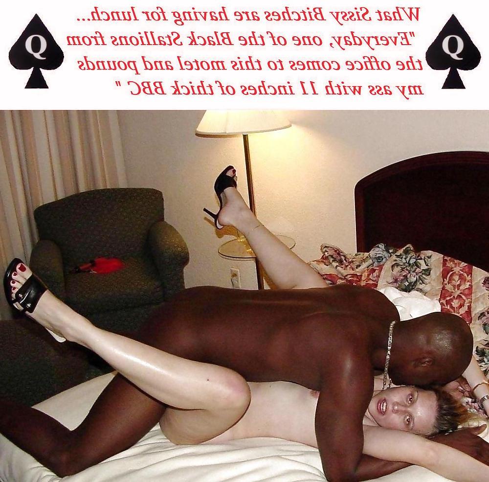 15P Interracial Captions: Sissy's being trained by BBC 3