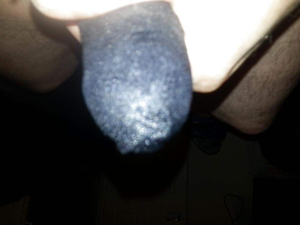 8P Wanking in to nylon stocking