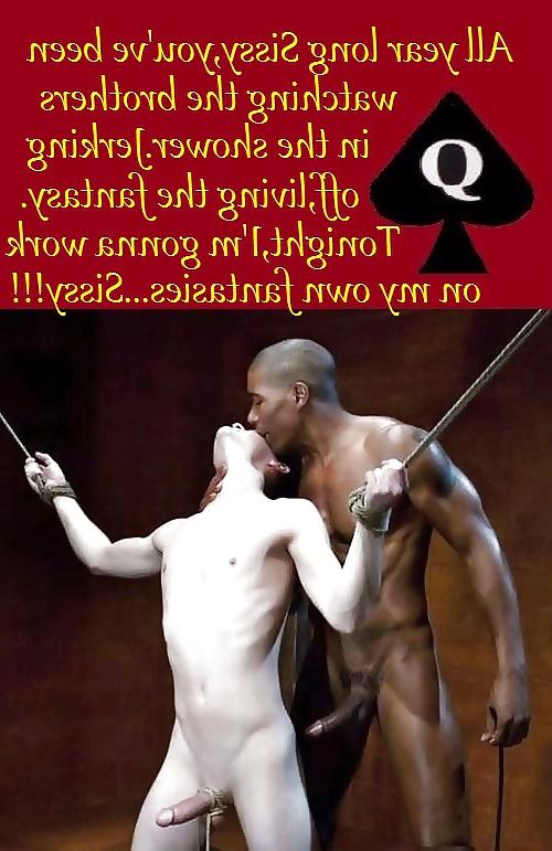 15P Interracial Captions: BBC training their Sissy's 12