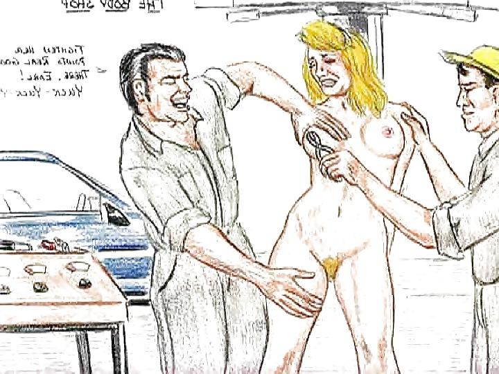 25P BDSM cartoon and submissive whore housewifes