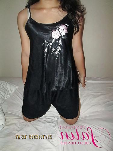 7P Black satin