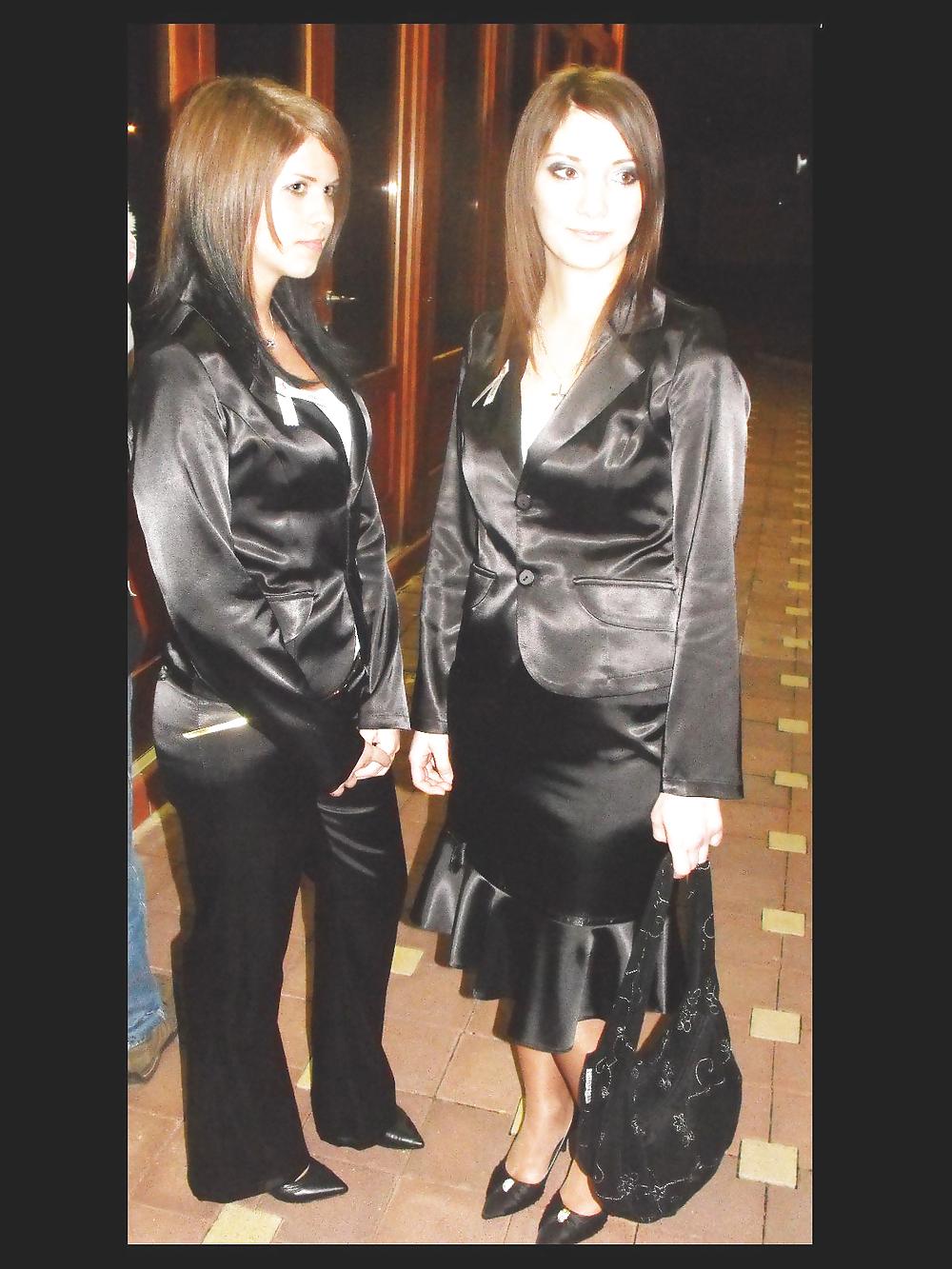 25P Amateur satin casual dresses - custumes, blouses
