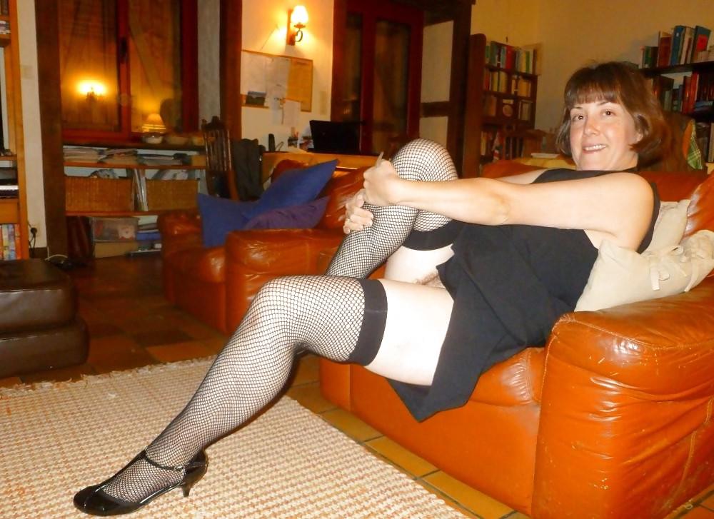 6P Sexy in fishnet stockings