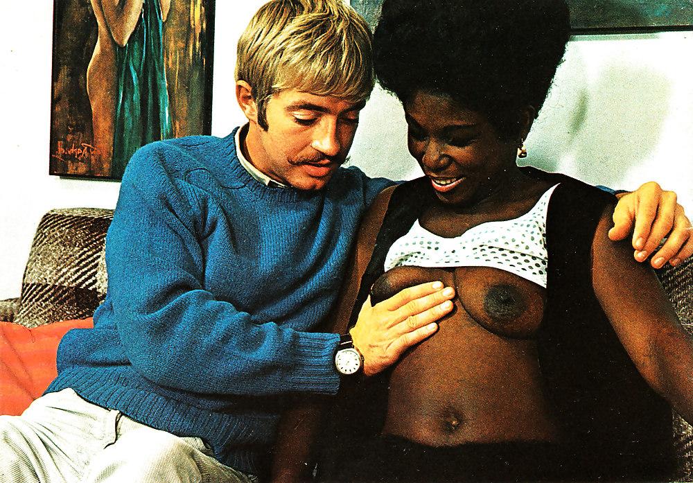 25P Vintage Interracial Group Sex